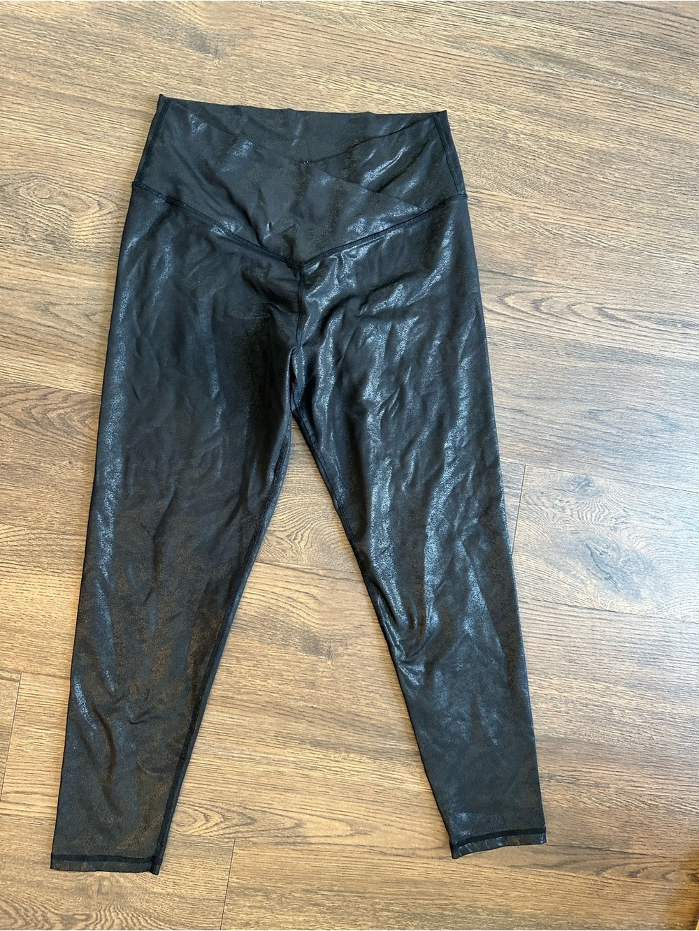 Black faux  leather Leggings